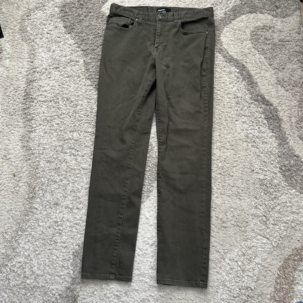 Men's Commerce Pants  33x32 5-Pocket Jeans Stretch Flex Army Green Casual